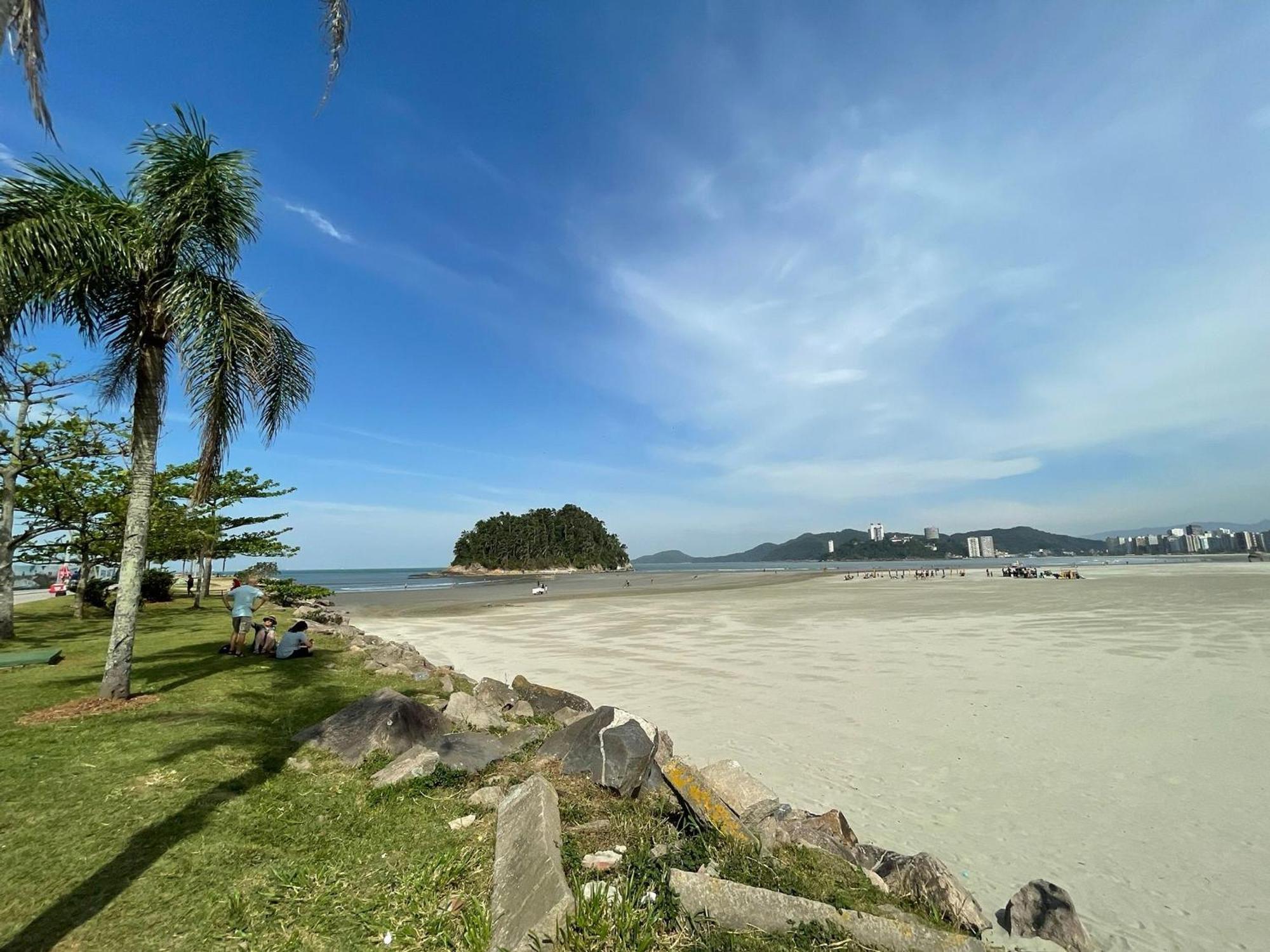 Apartamento Pe Na Areia Melhor Vista Mar De Santos Esterno foto